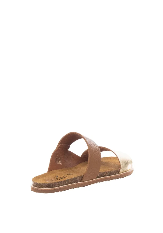 Lunar Prague Faux Leather Sandals, Tan