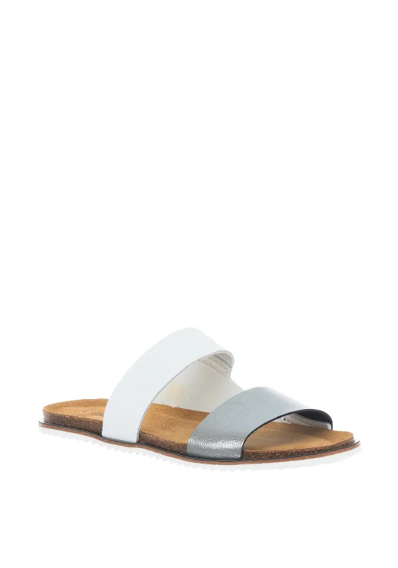 Lunar Prague Faux Leather Sandals, White