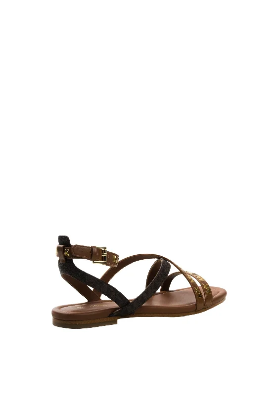 MICHAEL Michael Kors Tasha Flat Sandals, Brown