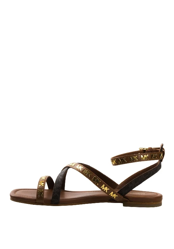 MICHAEL Michael Kors Tasha Flat Sandals, Brown