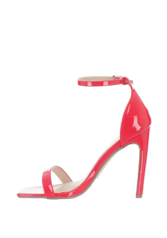 Millie & Co. Serine Barely There Heeled Sandals, Red