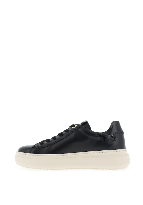 Nero Giardini Leather Stripe Trainers, Black