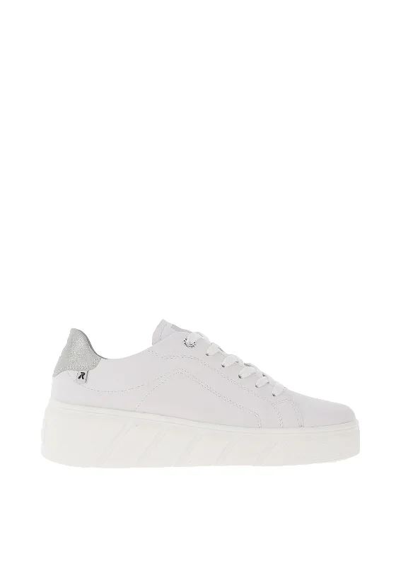 Rieker Evolution Womens Leather Chunky Trainers, White