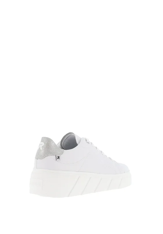 Rieker Evolution Womens Leather Chunky Trainers, White