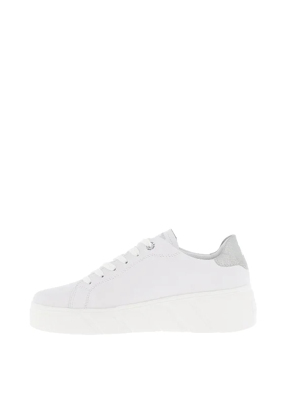 Rieker Evolution Womens Leather Chunky Trainers, White