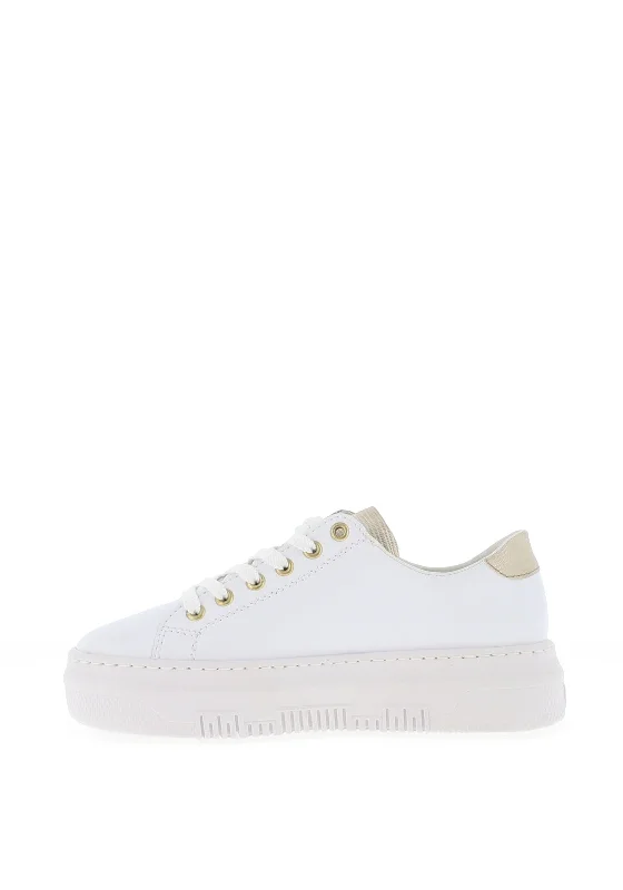 Rieker Womens Side Zip Trainers, White