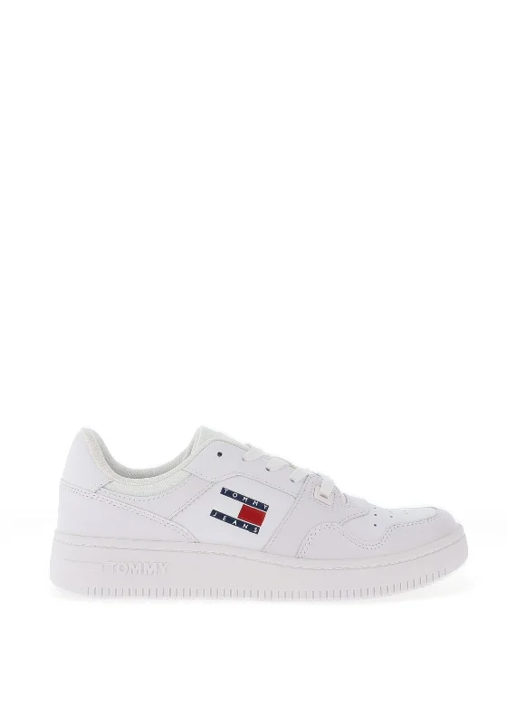 Tommy Jeans Womens Retro Basket Trainers, White