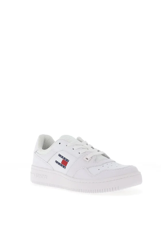 Tommy Jeans Womens Retro Basket Trainers, White