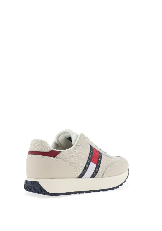 Tommy Jeans Womens Retro Flag Trainers, Stone