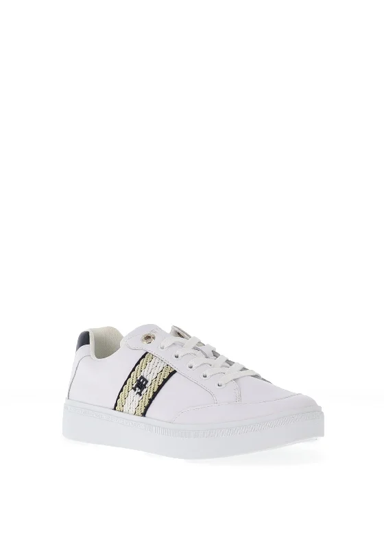 Tommy Hilfiger Womens Court Webbing Trainers, White