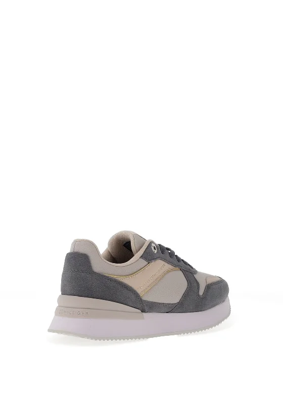 Tommy Hilfiger Womens Elevated Feminine Trainers, Fossil Grey