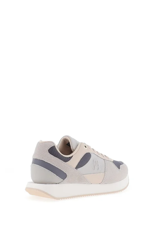 Tommy Hilfiger Womens Leather Essential Trainer, Fossil Grey