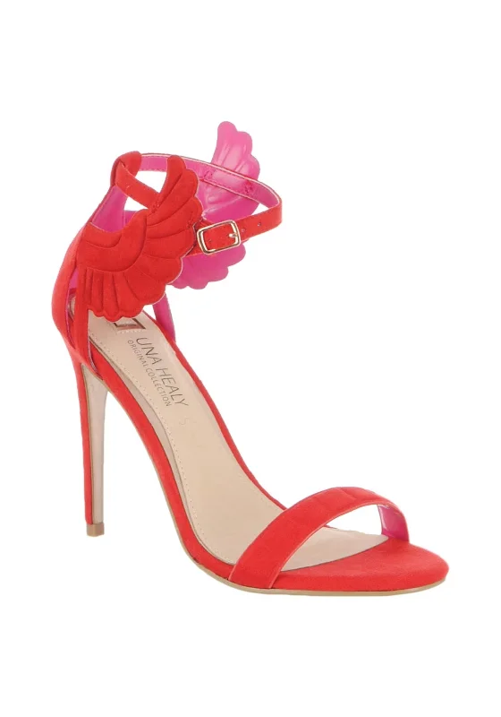 Una Healy Get Ready Heeled Sandals, Red