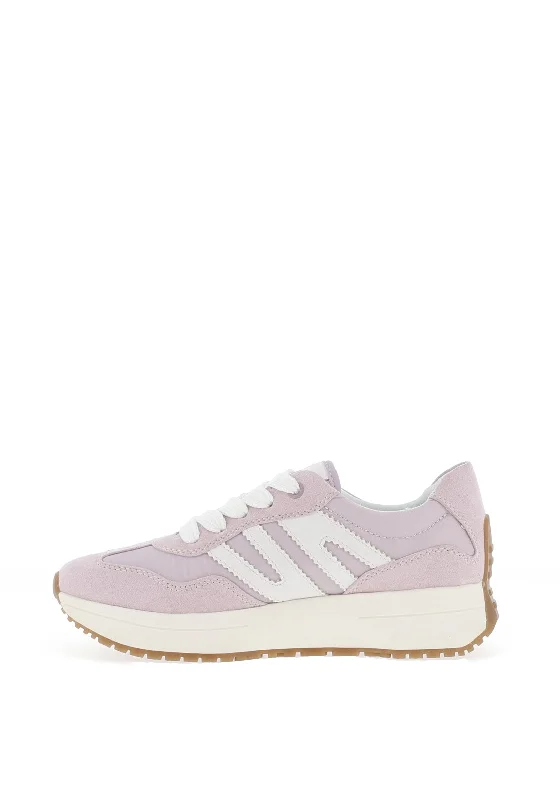 Marco Tozzi Suede Mix Chunky Lace Trainers, Lavender