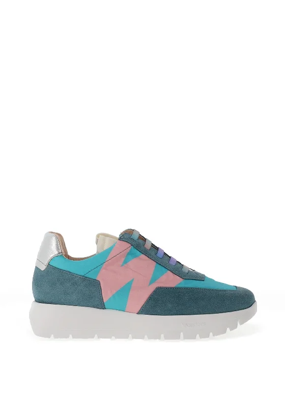 Wonders Fly Colour Block Suede Trainers, Jeans