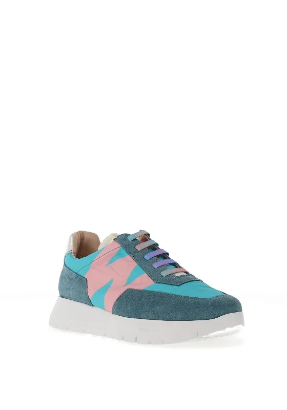 Wonders Fly Colour Block Suede Trainers, Jeans