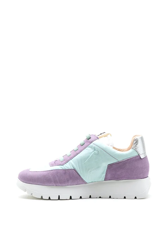 Wonders Fly Colour Block Suede Trainers, Lavender Multi