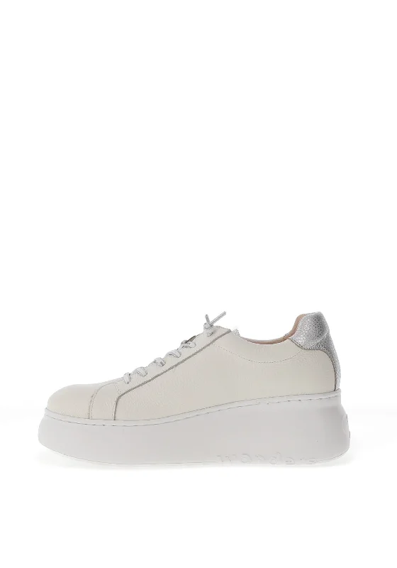 Wonders Leather Wedge Trainers, Off White