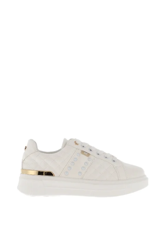 Xti Womens Quilted Trainers, White