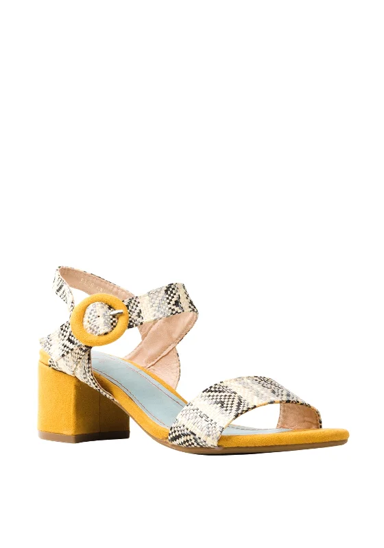 Zanni & Co. Aztec Print Sandals, Mustard