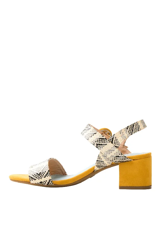 Zanni & Co. Aztec Print Sandals, Mustard