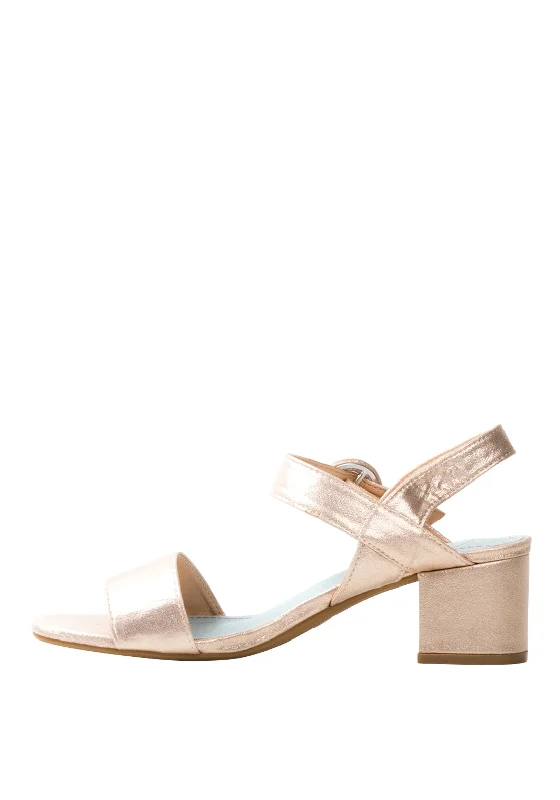 Zanni & Co. Metallic Sandals, Rose