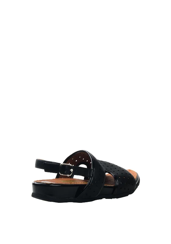 Zanni Shapes Blazor Sling Back Sandals, Black