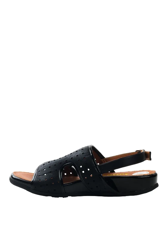 Zanni Shapes Blazor Sling Back Sandals, Black