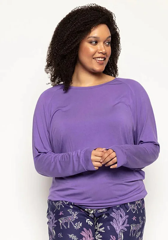 Cyberjammies Violet Slouch Jersey Pyjama Top, Lilac