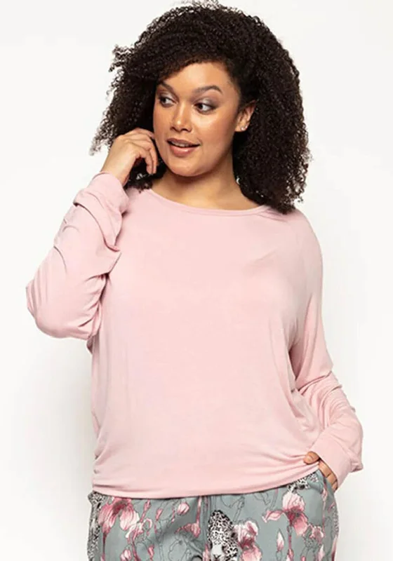 Cyberjammies Jessica Knit Slouch Pyjama Top, Pink