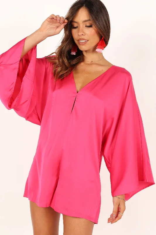 Porscha Romper - Magenta