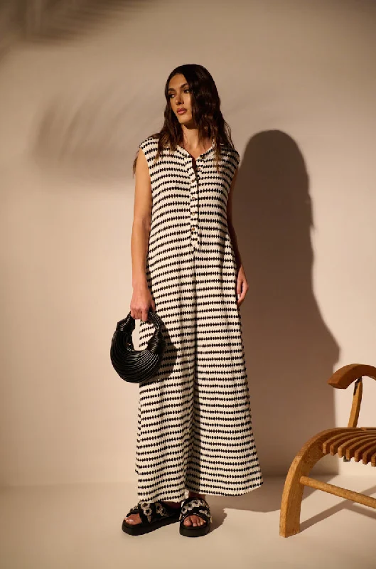 TIME TO PLAY STRIPE JUMPSUIT