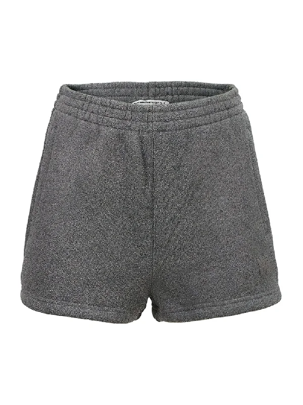 Essential Glitter Terry Sweatshorts (Grey)