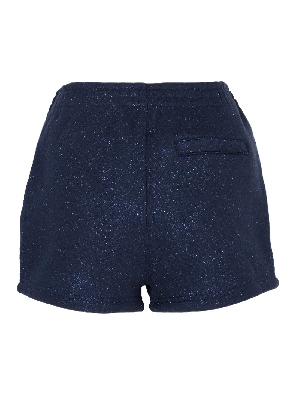 Puff Logo Sweatshort in Glitter Terry (Navy)