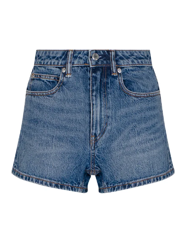 Shorty High-Rise Short In Denim (Vintage Medi)