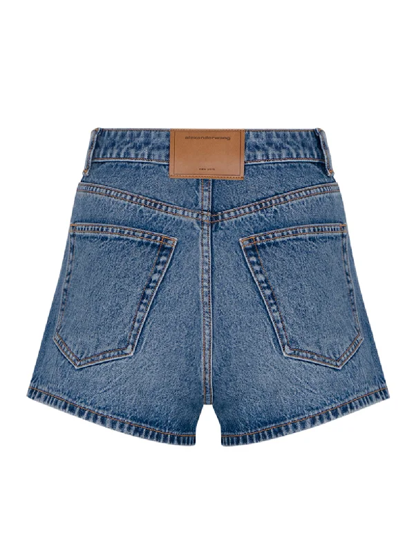 Shorty High-Rise Short In Denim (Vintage Medi)