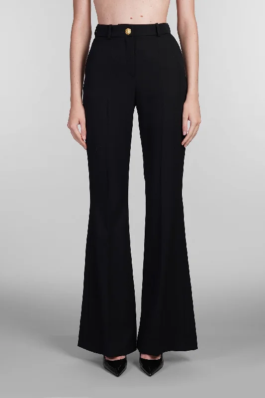 Pants in black wool