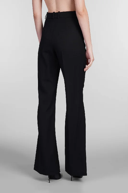 Pants in black wool