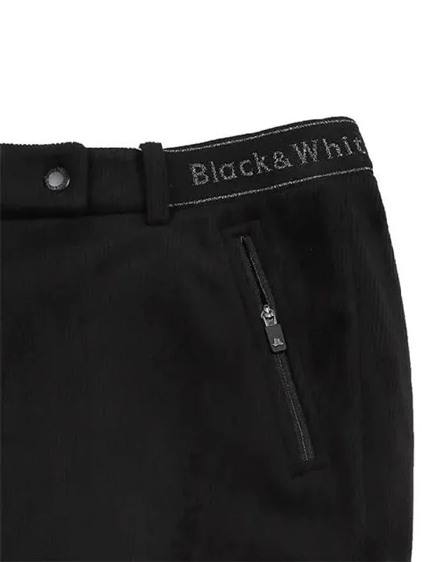 Women s Corduroy Mink Bonding Pants 5114LXWP BLACK