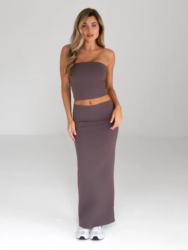 Alessia Maxi Skirt - Mocha