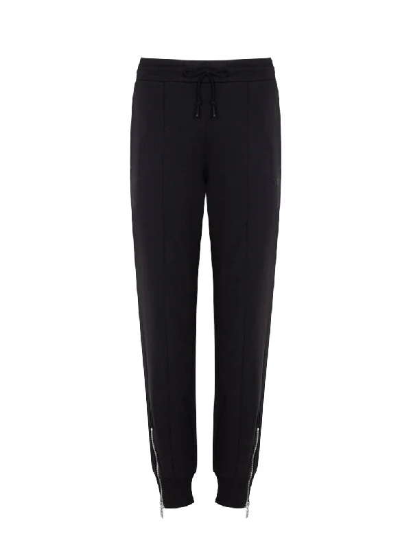 Pintuck Jogger With Zipper (Black)