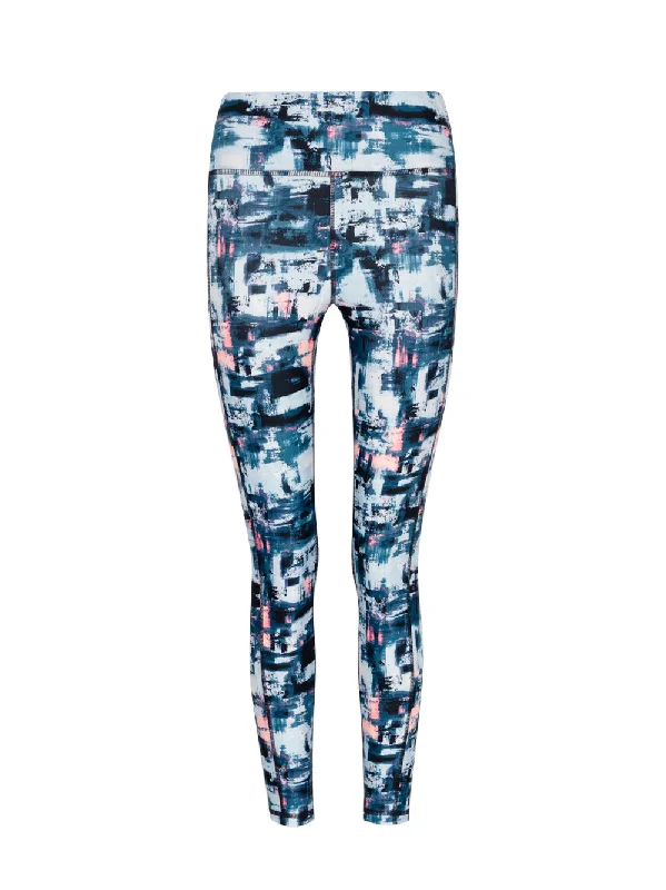 Print High Waist 7/8 Tight Legging (Poseidon Blurred Lights)