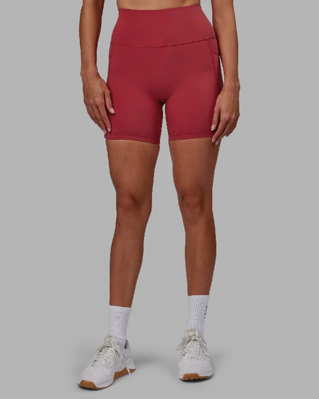 Fusion Mid Short Tights - Claret