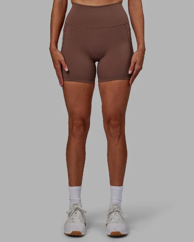 Fusion Mid Short Tights - Dull Rust