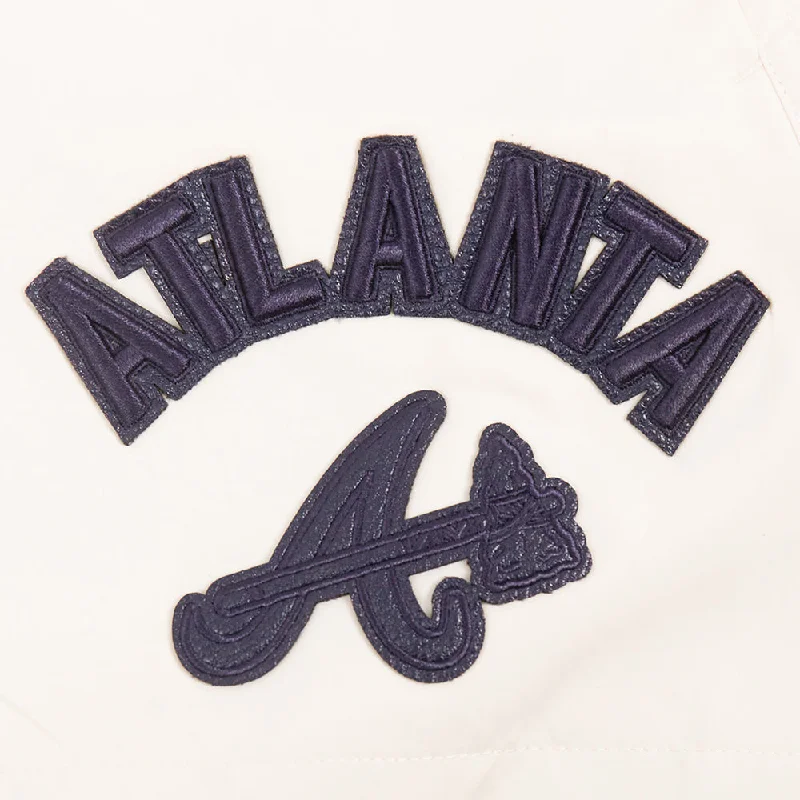 MLB ATLANTA BRAVES TRIPLE TONAL WOMEN'S WOVEN SHORT (EGGSHELL)