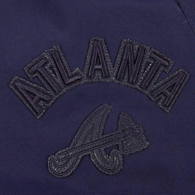 MLB ATLANTA BRAVES TRIPLE TONAL WOMEN'S WOVEN SHORT (MIDNIGHT NAVY)