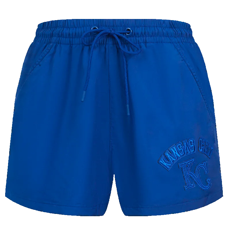 MLB KANSAS CITY ROYALS TRIPLE TONAL WOMEN'S WOVEN SHORT (ROYAL BLUE)