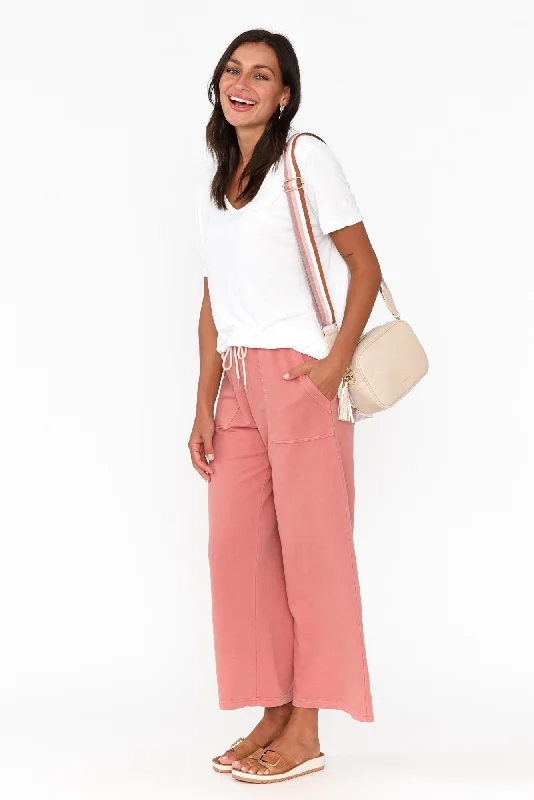 Mariam Blush Relaxed Track Pants