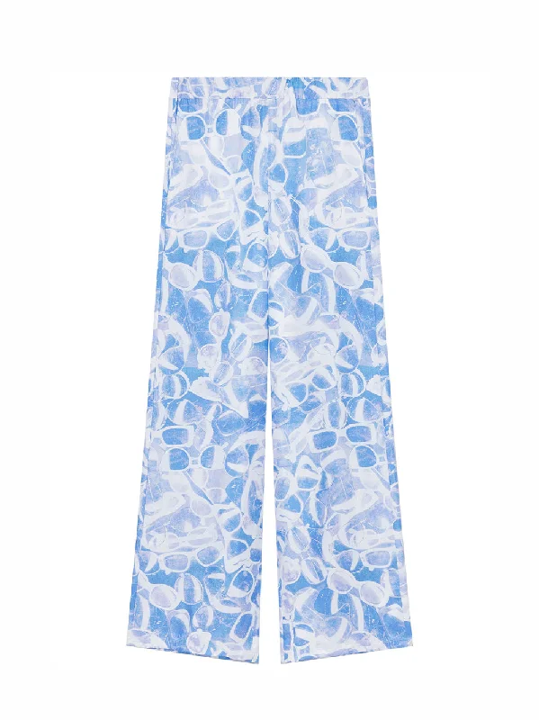 Sunglasses Print Pajama Trouser (Blue)